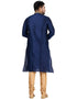 NAVY BLUE Kurta DUPION SILK Churidar Closure View