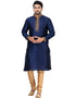 NAVY BLUE Kurta DUPION SILK Churidar