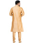 GOLD Kurta DUPION SILK Churidar Closure View