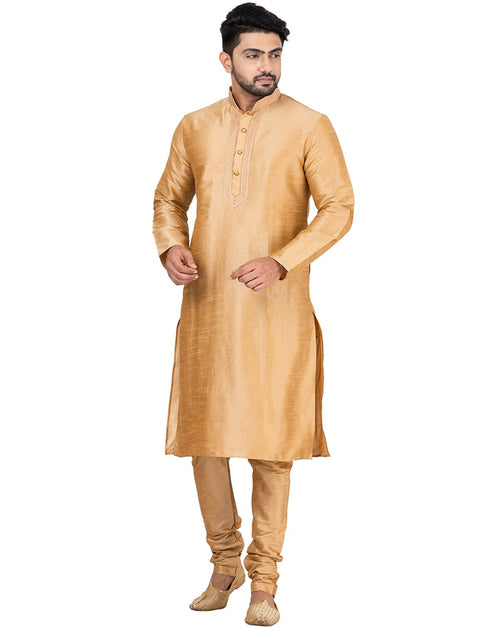 GOLD Kurta DUPION SILK Churidar