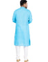 SKYBLUE Kurta COTTON LINEN Churidar Closure View