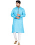 SKYBLUE Kurta COTTON LINEN Churidar