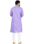 PURPLE Kurta COTTON LINEN Churidar Closure View