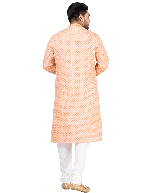 BISCUIT Kurta COTTON LINEN Churidar Closure View