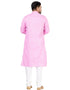 LIGHT PINK Kurta COTTON LINEN Churidar Closure View