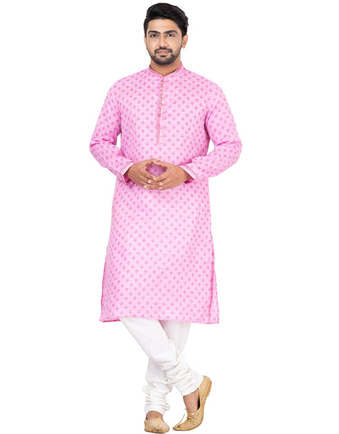 LIGHT PINK Kurta COTTON LINEN Churidar