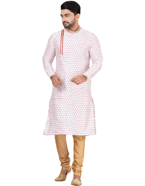 CREAM Kurta DUPION SILK Churidar