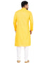 YELLOW Kurta COTTON LINEN Churidar Closure View
