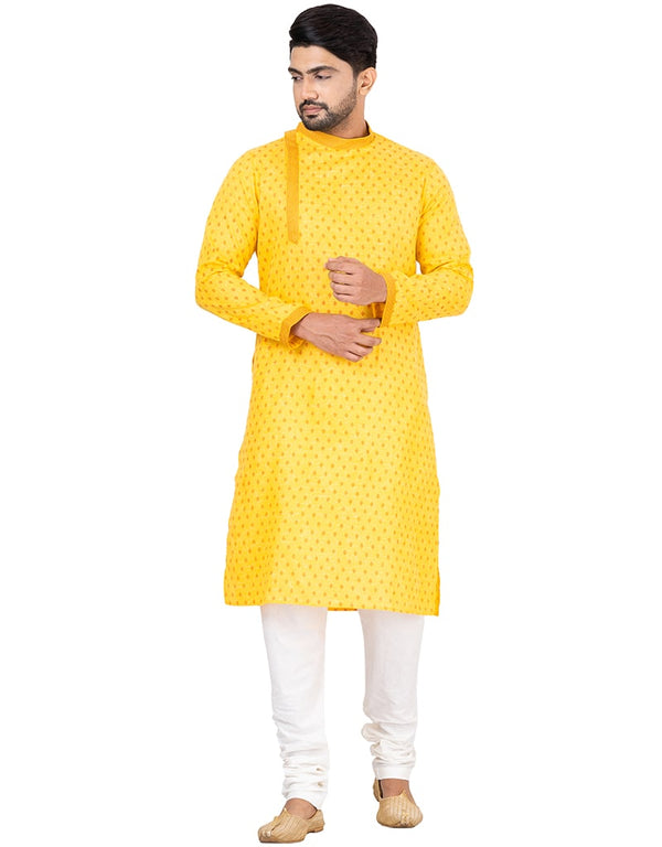 YELLOW Kurta COTTON LINEN Churidar