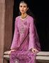 Light Purple Palazzo style Suit Pure Bamberg Silk Salwar Kameez in Digital Print, Embroidery & Lace Work Closure View Embroidery