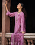 Light Purple Palazzo style Suit Pure Bamberg Silk Salwar Kameez in Digital Print, Embroidery & Lace Work Closure View