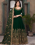 Green Faux Georgette Anarkali Anarkali