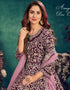Dark Purple Anarkali style Suits 9000 Velvet