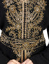 Trendy Black Georgette Hand Pearl Work Moroccan kaftan