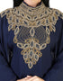 Modest Blue Georgette Hand Zari Embroidery Farasha