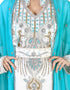 Muslim Sky Blue Colored Embroidery worked Kaftan