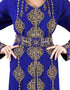 Designer Blue Georgette Stone Embroidery Kaftan