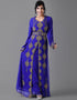 Designer Blue Georgette Stone Embroidery Kaftan