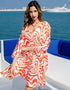 Orangey Red Heavy Designer Heavy Maxi Dress Closure View