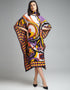Trendy Designer Party Wear Kaftan Style One Piece Multi Color Diamond Crepe Suit Front View