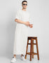 White Thobes Cotton Blend Plain Solid Work