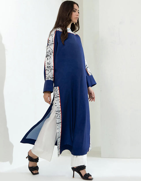 Blue Zodiac Kaftan Closure View