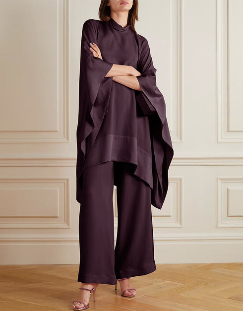 Purple Heavy Designer Heavy Maxi Dress Closure View
