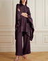 Purple Heavy Designer Heavy Maxi Dress Closure View