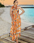 Carrot Orange Heavy Designer Heavy Fency Maxi Dress