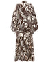 Woody Brown Heavy Designer Heavy Fency Maxi Dress Back View