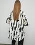 White And Black Heavy Designer Digital Printed Oversize Shirt And Pant pretty Kaftan