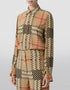Designer Party Wear Readymade Co-Ords Set Light Brown Korean Bsy Pant Shirt Close-up View