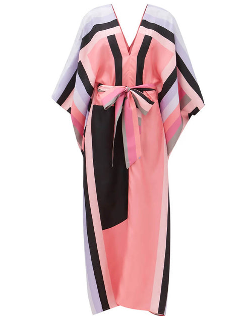 Pink Silk Crepe Kaftan Buy designer kaftan Online