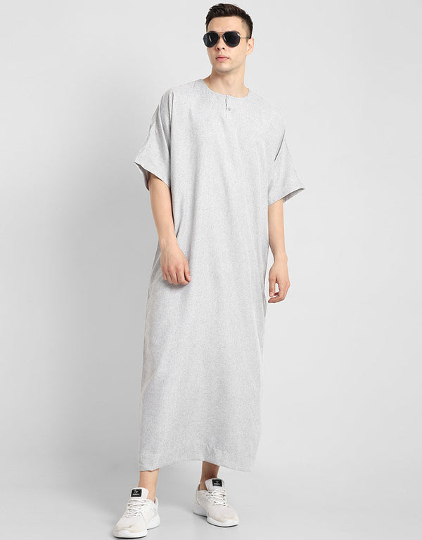 White Thobes Cotton Blend Plain Solid Work