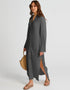 Grey Heavy Designer Heavy Fency Maxi Dress Closure View