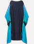 Blue Latest Soft Silk Crepe Kaftan Closure View