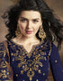 Blue Lehenga style Suit Rangoli Silk Salwar Kameez in Embroidery, Stone & Lace Work Closure View