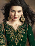 Green Lehenga style Suit Rangoli Silk Salwar Kameez in Embroidery, Stone & Lace Work Closure View