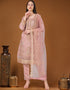 Oriental Pink Heavy Oraganza Pant Straight