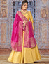 Yellow Silk Anarkali Anarkali Closure View