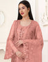 Oriental Pink Heavy Butterfly Net Pant Straight Closure View