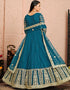 Blue Net Anarkali Anarkali Closure View