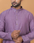 Readymade Men's Dhoti Kurta Purple Kurta Viscose Cotton Churidar Back View
