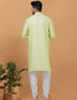 Readymade Men's Kurta Pyjama Pista Kurta Viscose Cotton Churidar Back View