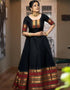 Black Black Color Weaving Zari Work Jacquard Silk Gown