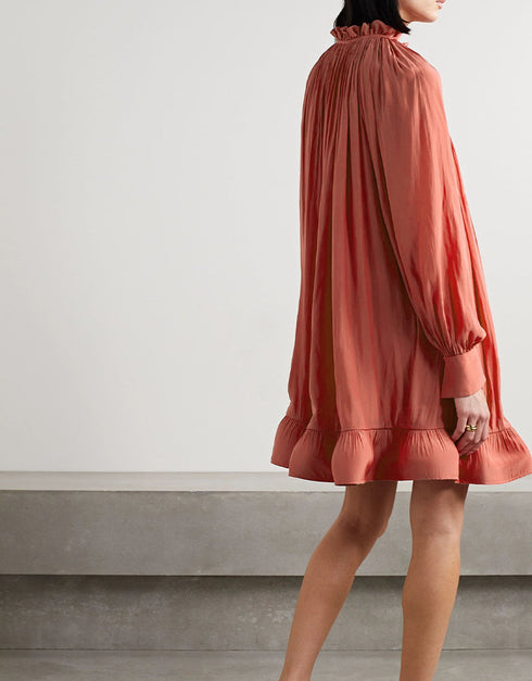Rust Roman Crush Gown Back View