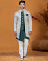 Italian Nawabi Indo Western Light Pista Indo Western Jacquard Silk Pant Front View