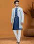 Italian Nawabi Indo Western Sky Indo Western Jacquard Silk Pant Close-up View
