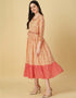 Carmine Pink Latest Designer Party Wear Readymade Rayon Gown Closure View