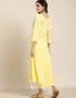 Yellow Georgette Suit Anarkali Closure View